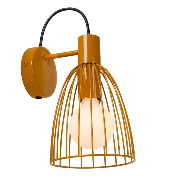 Lucide MACARONS - Wall light - 1xE27 - Ocher Yellow - detail 1